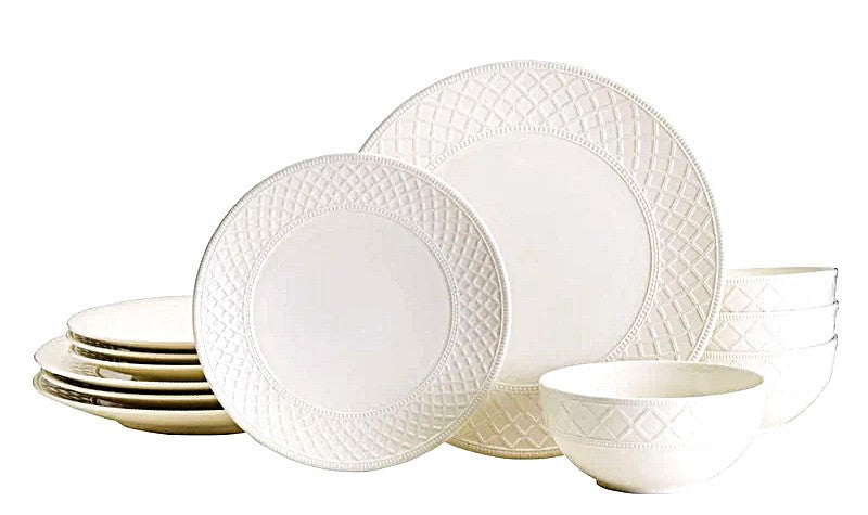 Mikasa Napa Countryside 12 Piece White Dinnerware Set