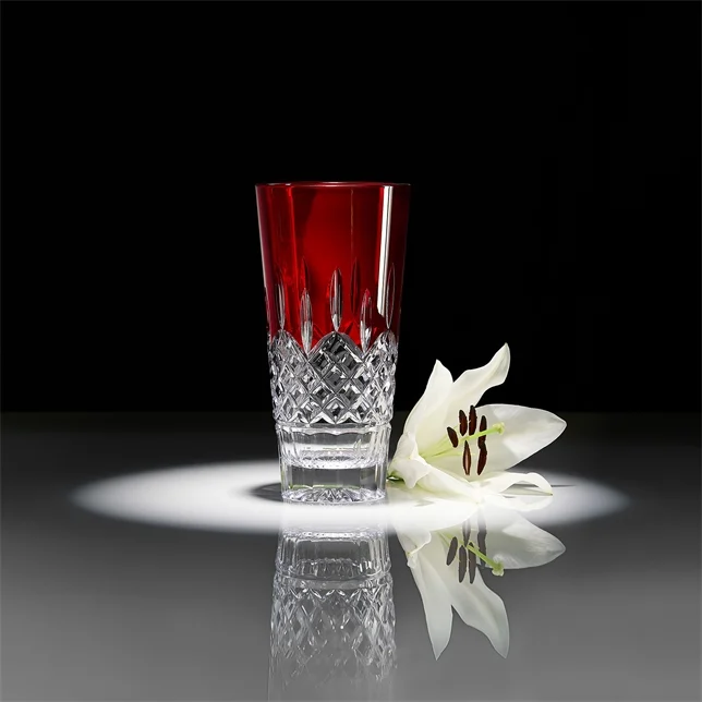 Waterford Lismore red vase 10"=25cm tall
