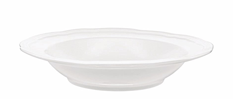 Casa Domani Bowl Rim Soup White Porcelain Florence Scallop Collection