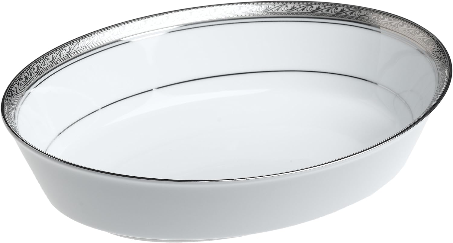 Noritake Crestwood Platinum 50 Piece Dinner Set, Service for 8 Porcelain