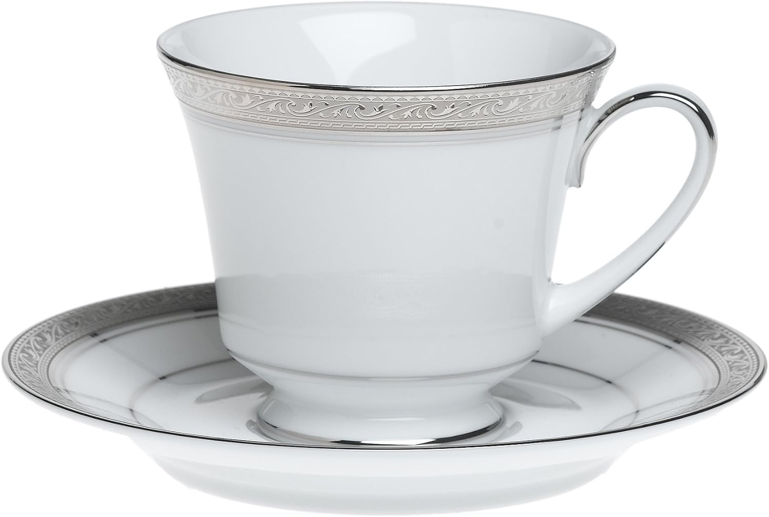 Noritake Crestwood Platinum 50 Piece Dinner Set, Service for 8 Porcelain