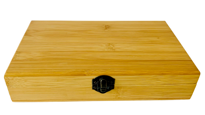 Wine Holder Accessory Box Bamboo 9"wide X 5"deep X2"high