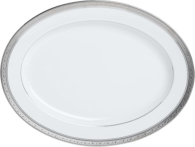 Noritake Crestwood Platinum 50 Piece Dinner Set, Service for 8 Porcelain