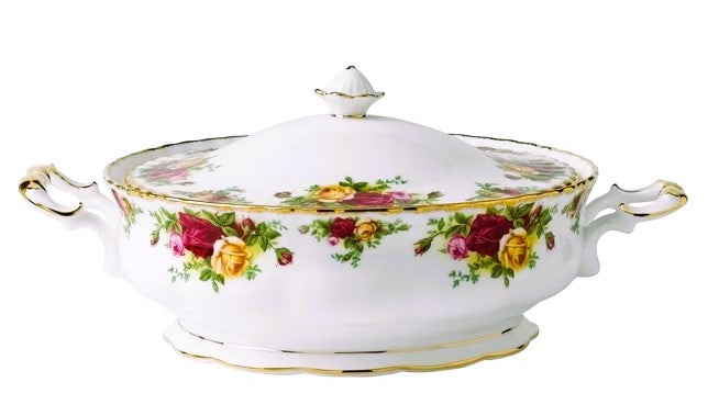 Royal Albert Old Country Roses Vegetable Bowl Covered