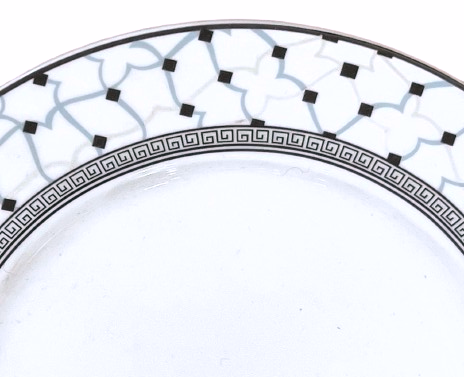 Dinnerware 46 Piece Set, Service for 12, Atlas Platinum Collection by Success Bone China, Light weight, Extra white Body, stronger than porcelain, chip resistant