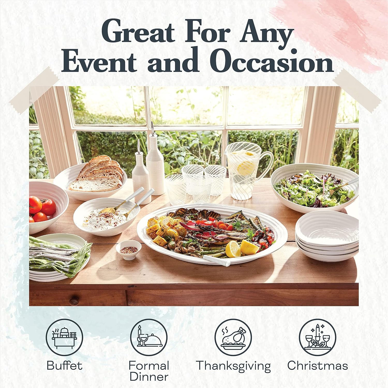 Portmeirion Sophie Conran Gold Pair of Salad Servers, Stainless Steel CP1122-XG