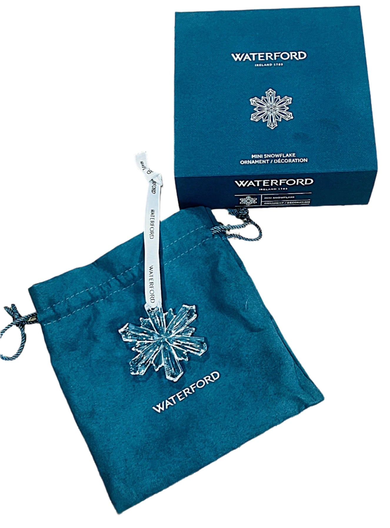 Waterford Snowflake Crystal Ornament 2.5"round X .4"thick