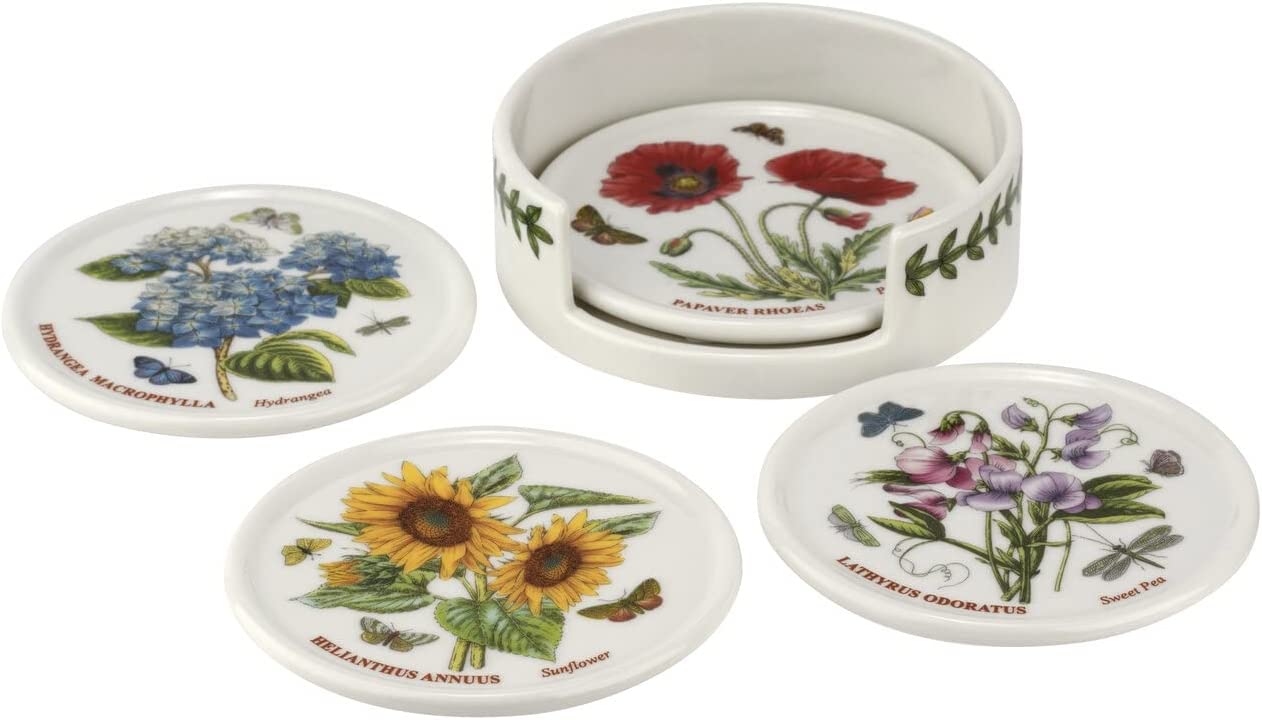 Portmeirion Botanic Garden 4-Coasters + Holder Porcelain