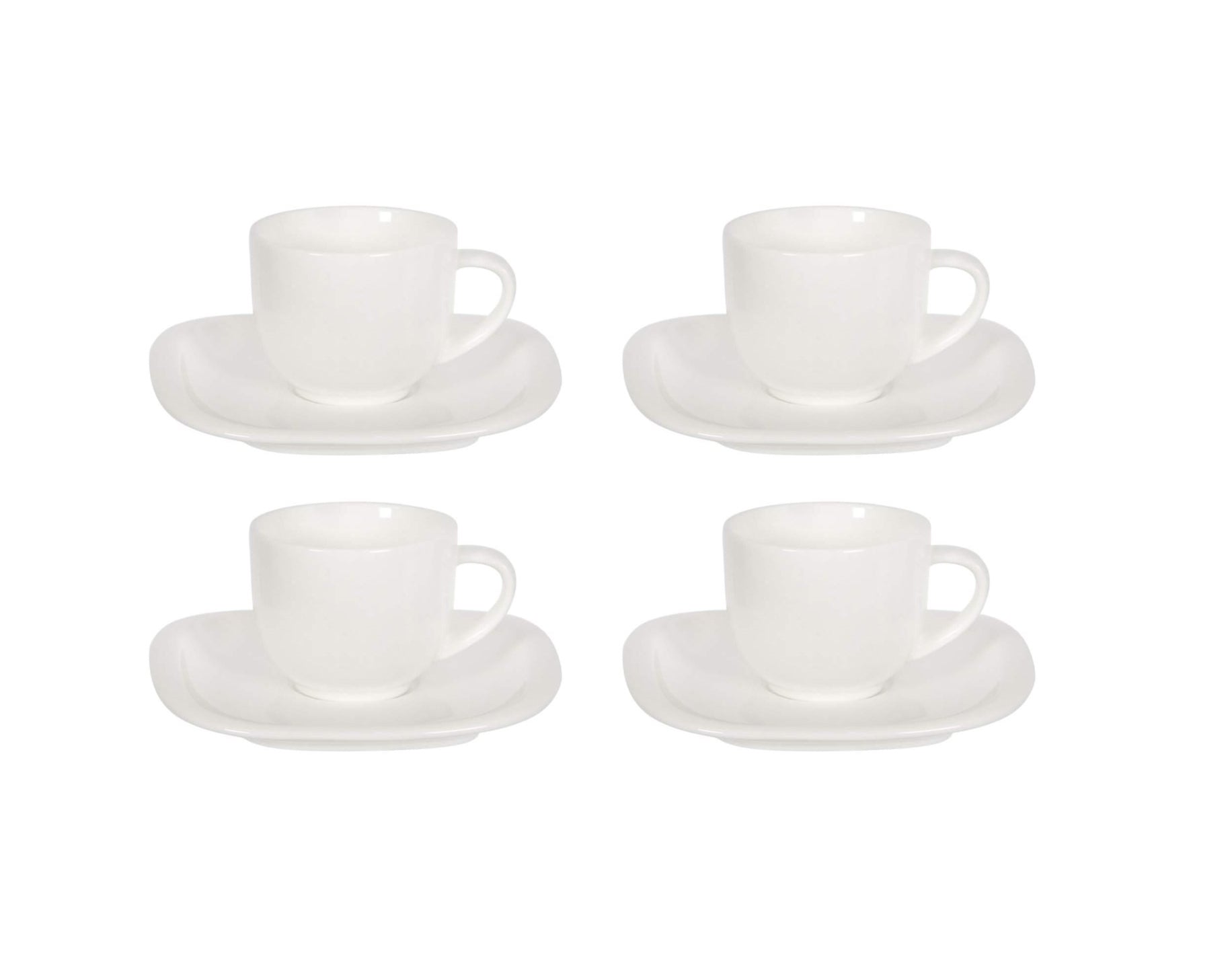 Maxwell & Williams White Basics 4Cups & 4Saucers Espresso 80-ML