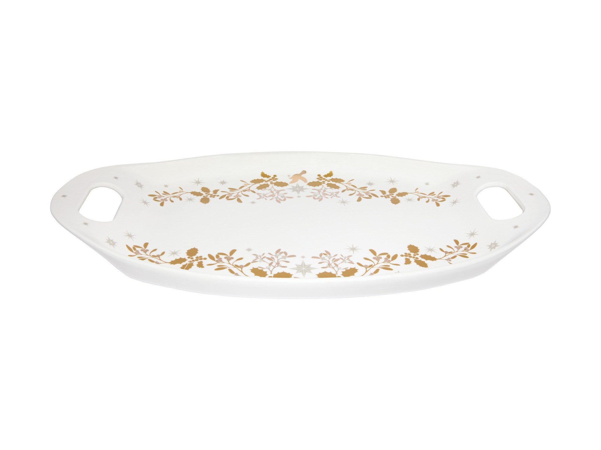 Holiday Oval Platter white Christmas Porcelain with Handles – 52x28cm by Maxwell & Williams