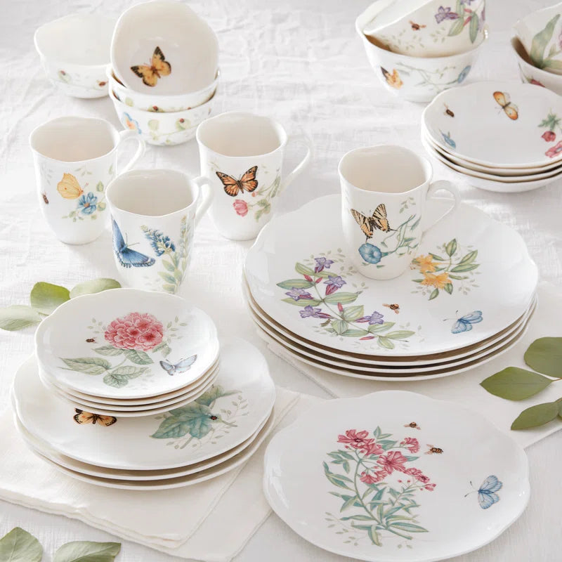 Lenox Butterfly Meadow collection Dinnerware 28 piece Set - Serves 4 People