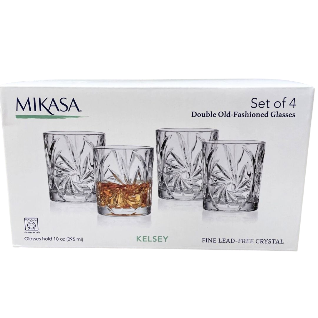 Mikasa Kelsey 4 Crystal Glasses