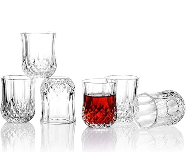 Shot 6 Glasses Crystal Made in France Longchamp By Cristal D'Arques 1.5-OZ volume