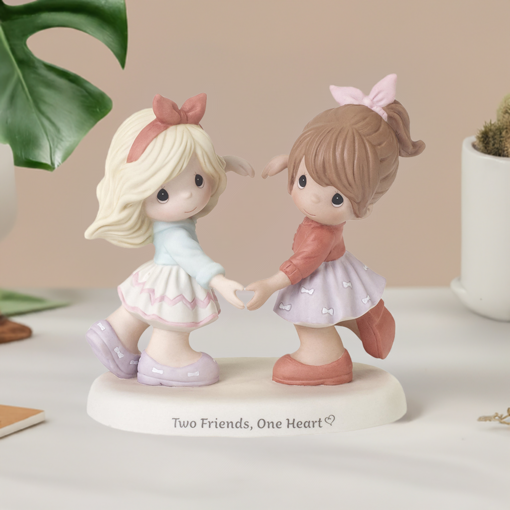 Precious Moments 'Two Friends One Heart' Figurine Porcelain Bisque