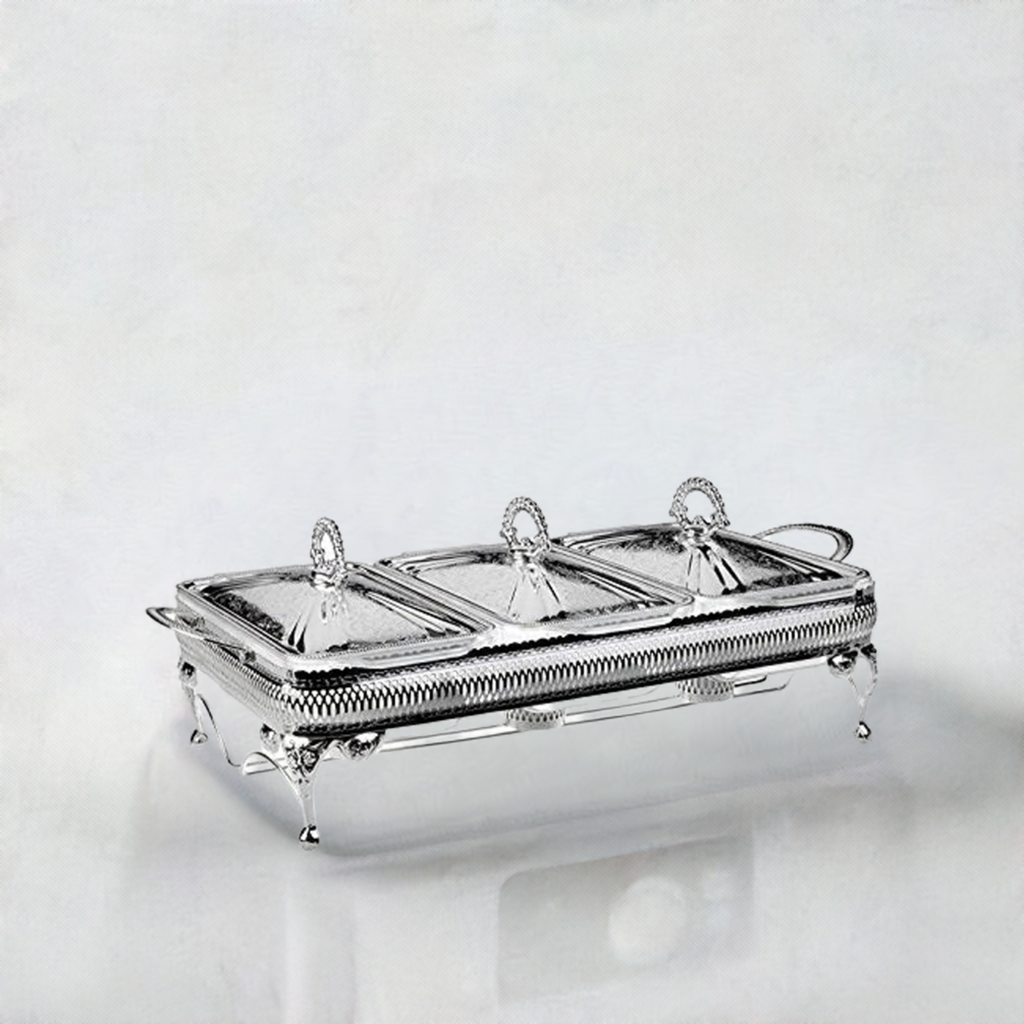 Queen Anne Triple Casserole Warmer - 20" X 11" X 7"high