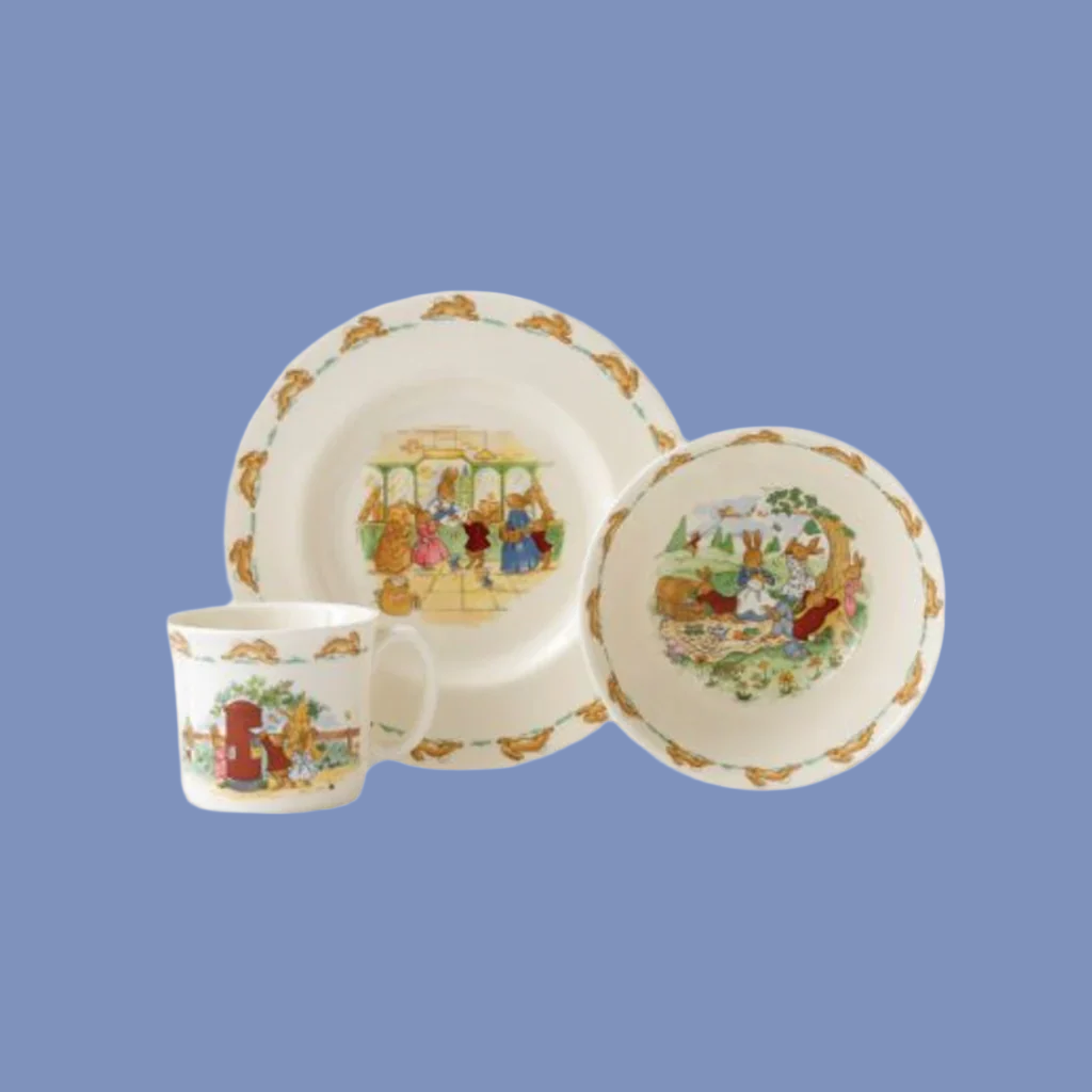 Royal Doulton Bunnykins 3 Piece Children Set - Assorted Motif Perfect Children's Gift