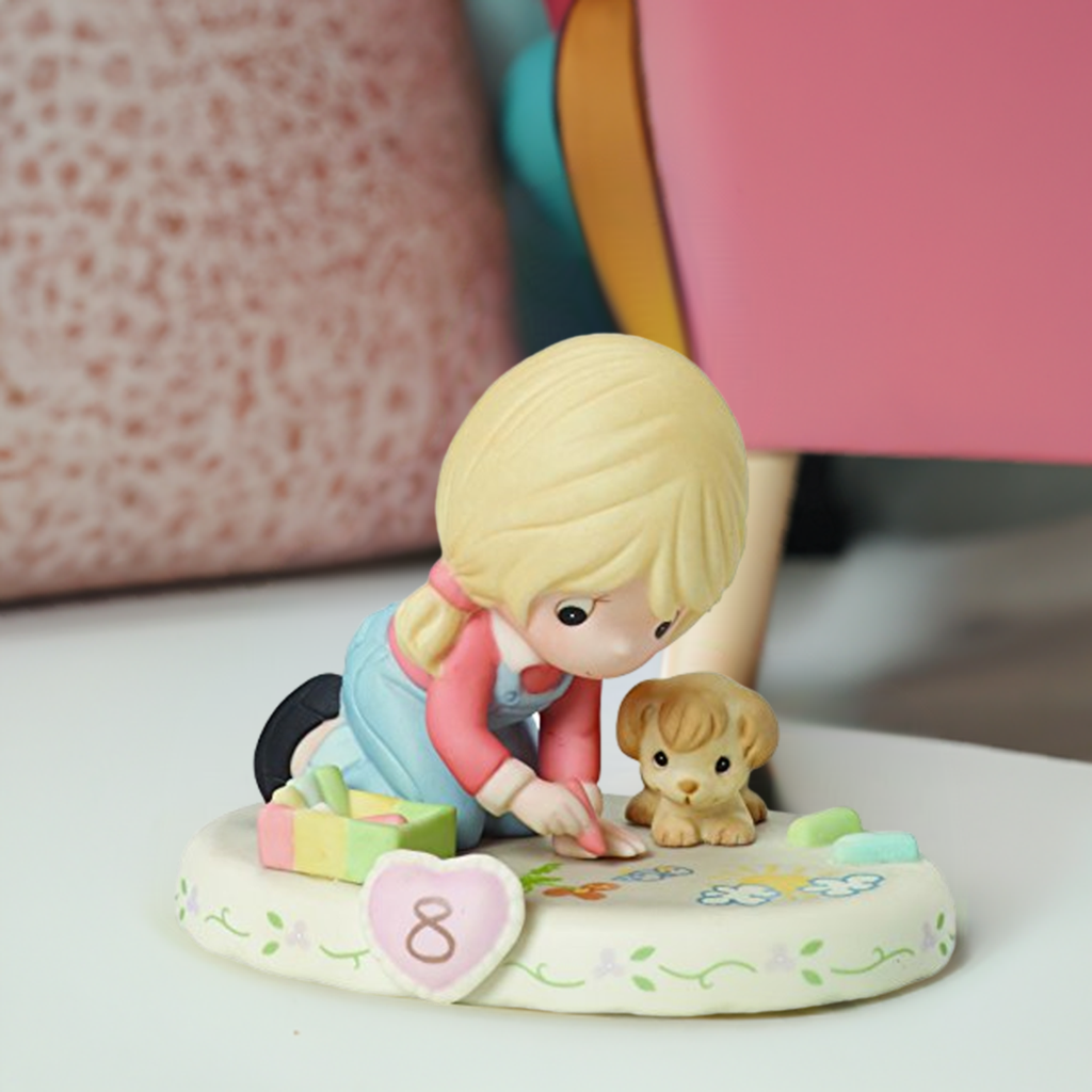 Precious Moments Age 8 Growing In Grace Collection Blonde Girl Figurine