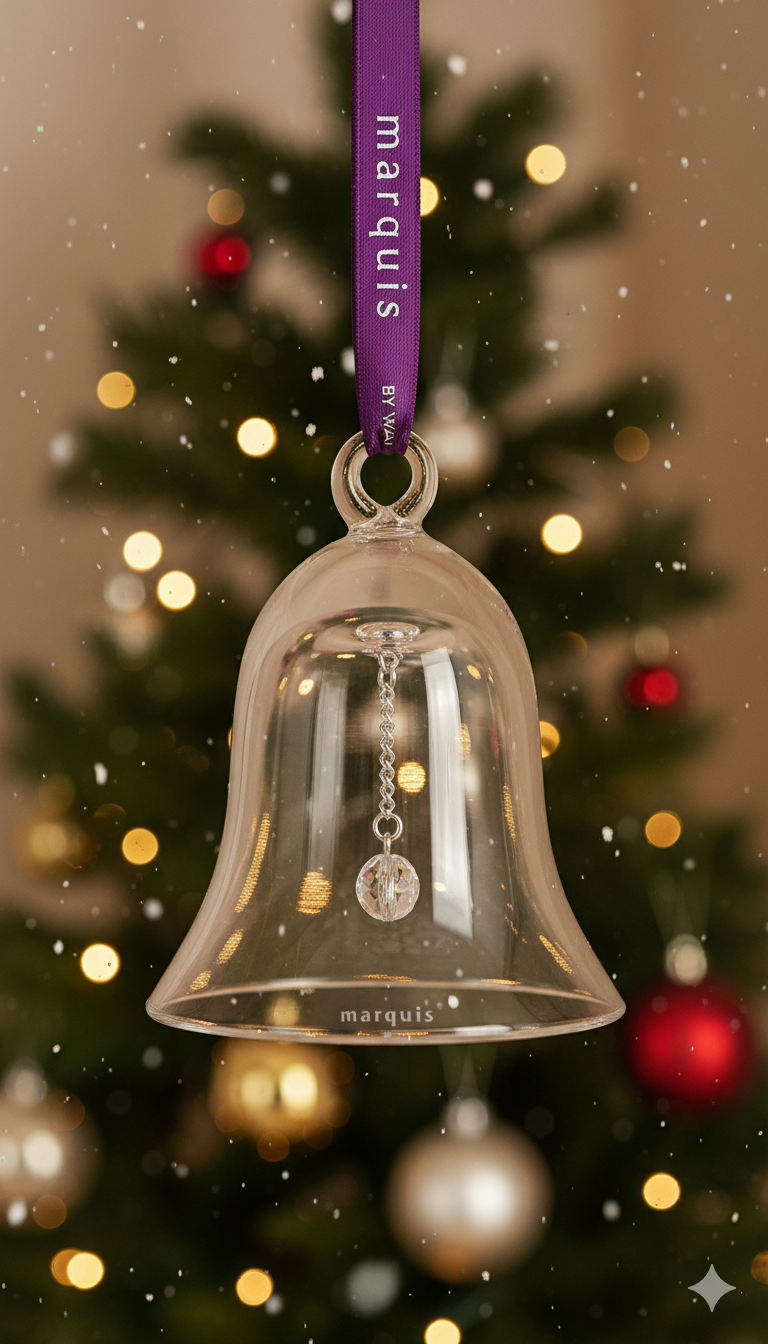 Waterford Holiday Bell Crystal Ornament By Marquis Collection
