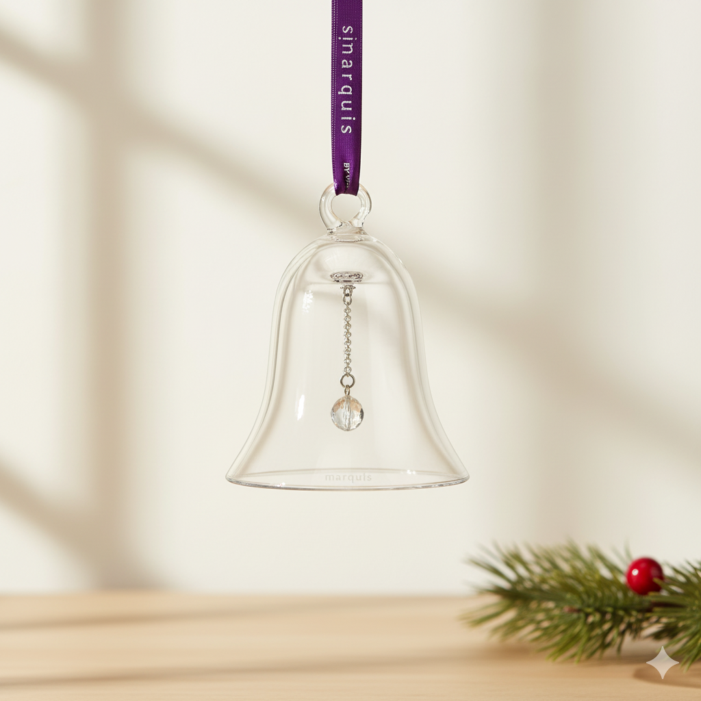 Waterford Holiday Bell Crystal Ornament By Marquis Collection