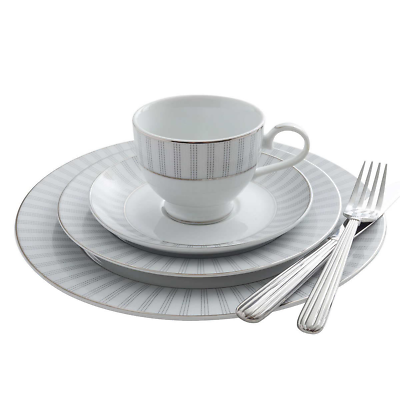 Mikasa Adrian Grey 40 Piece Dinnerware Set Service for 8