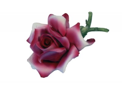 Capodimonte Rose (Pink & White) Porcelain Flower Hand Made in Italy - Royal Gift