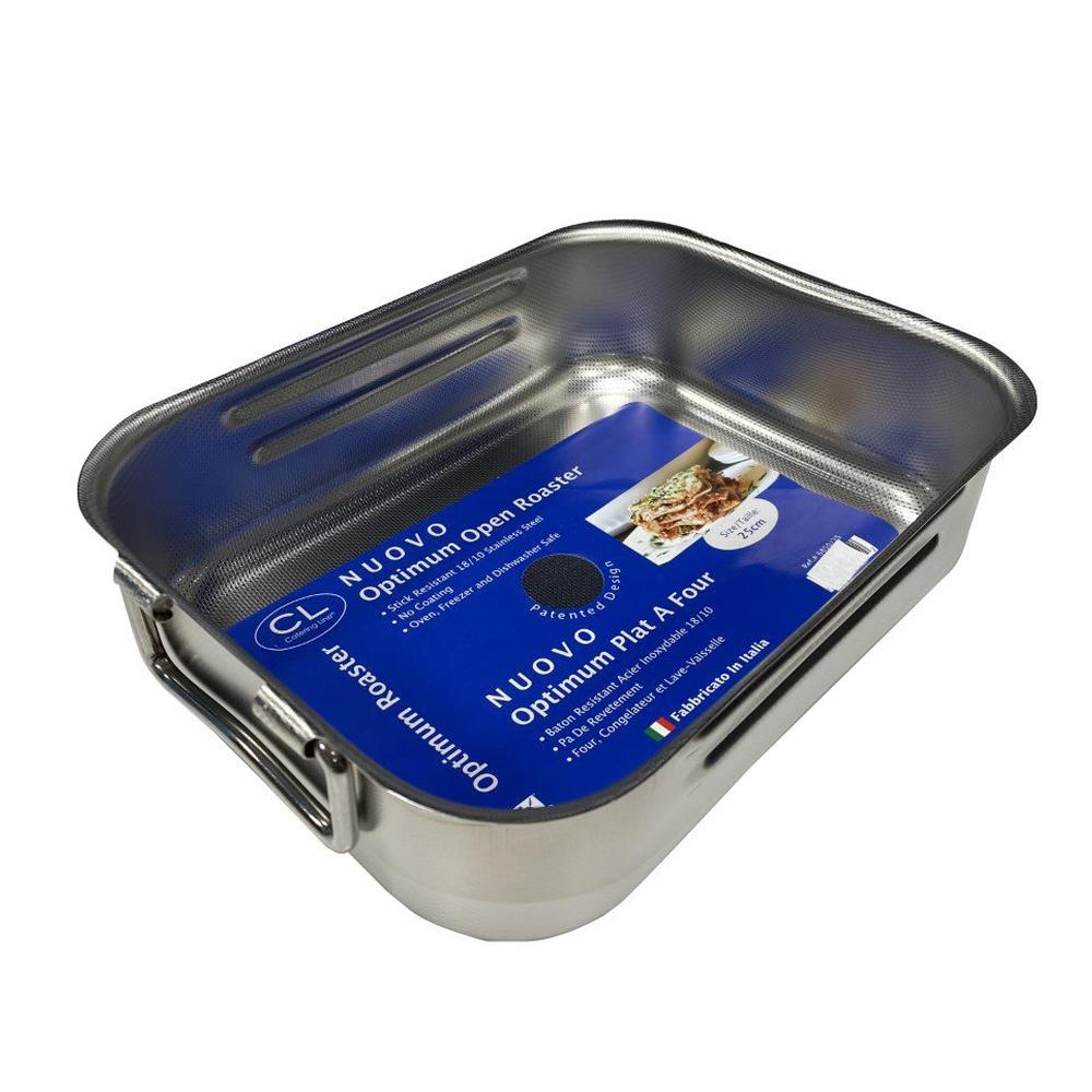 Roaster Open Deep 30cm None Stick 18/10 Stainless Steel - Royal Gift