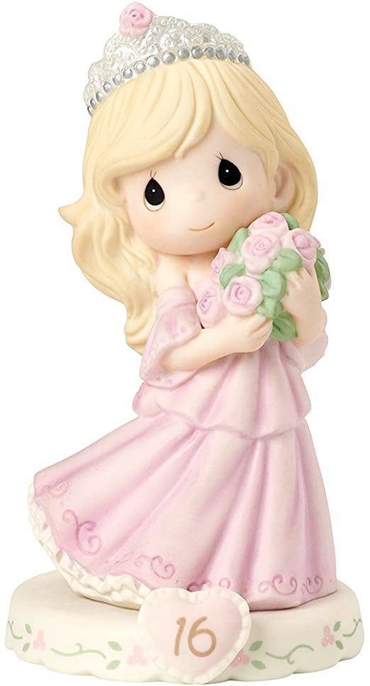 Precious Moments Age 16 Girl Birthday Gifts, Growing in Grace, Porcelain Figurine - Royal Gift