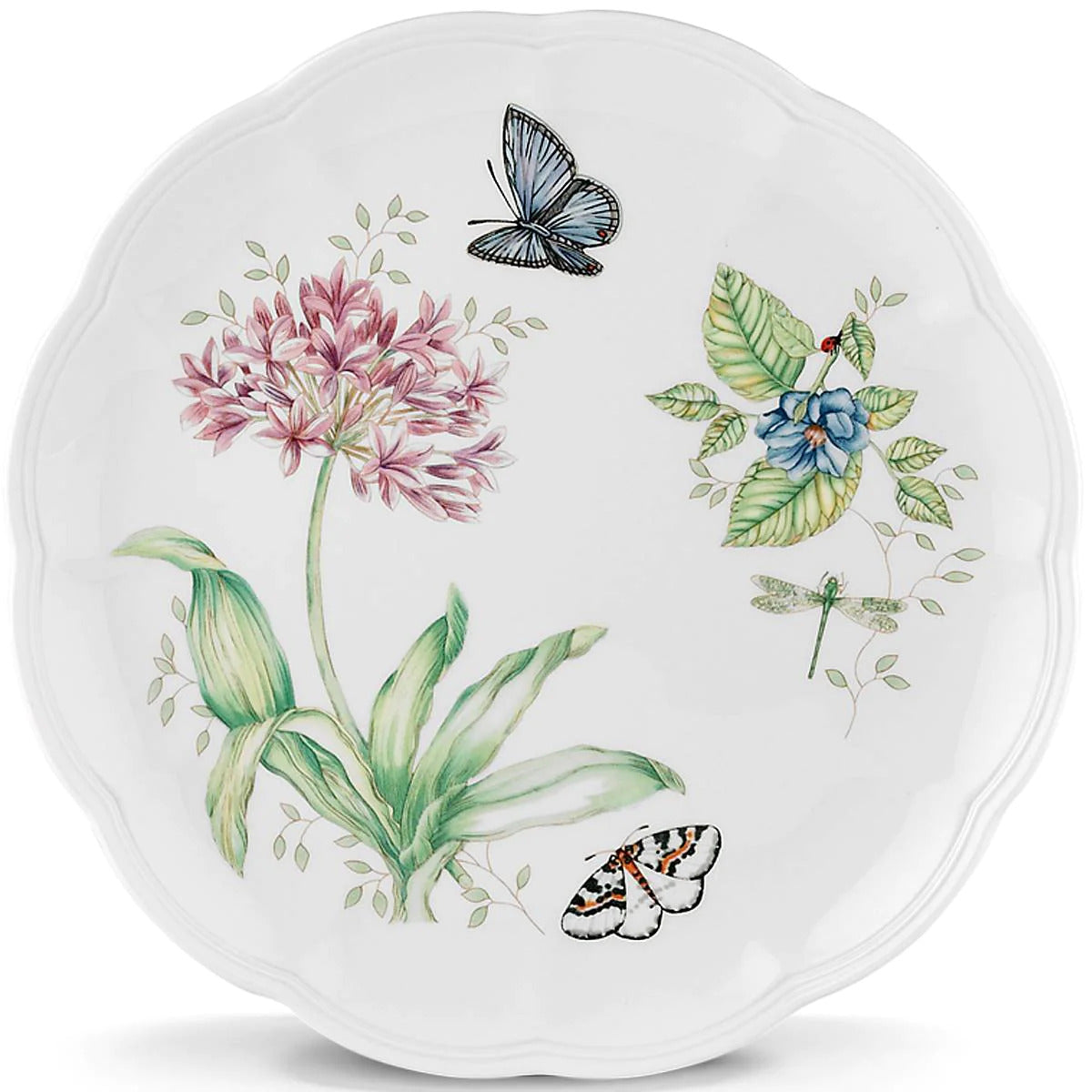 Lenox Butterfly Meadow Dinner plate eastern tailed blue 11" 27cm diameter - Royal Gift