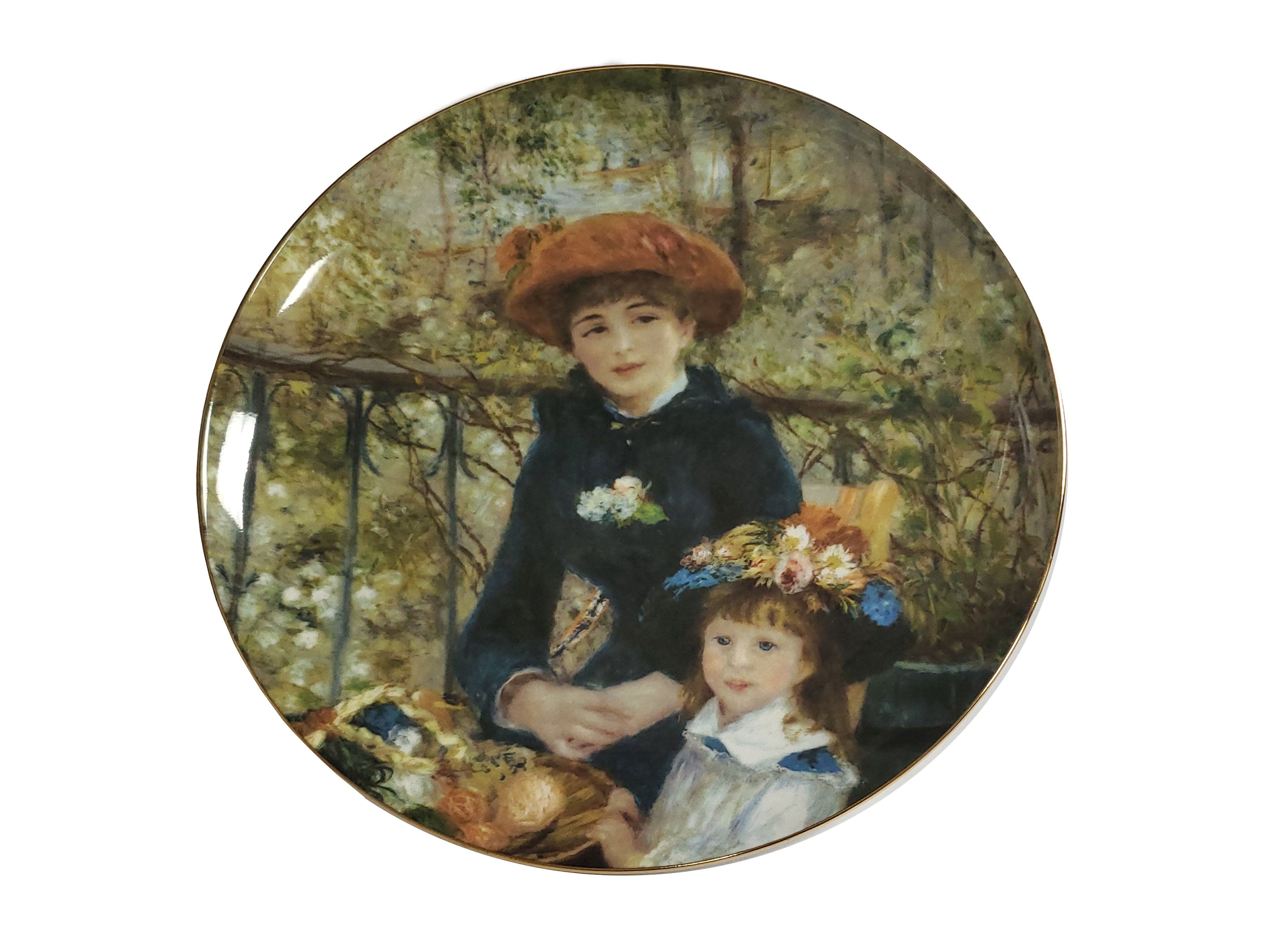 Victorian Decorative Two Sisters Advice Plate 8" Bone China - Royal Gift