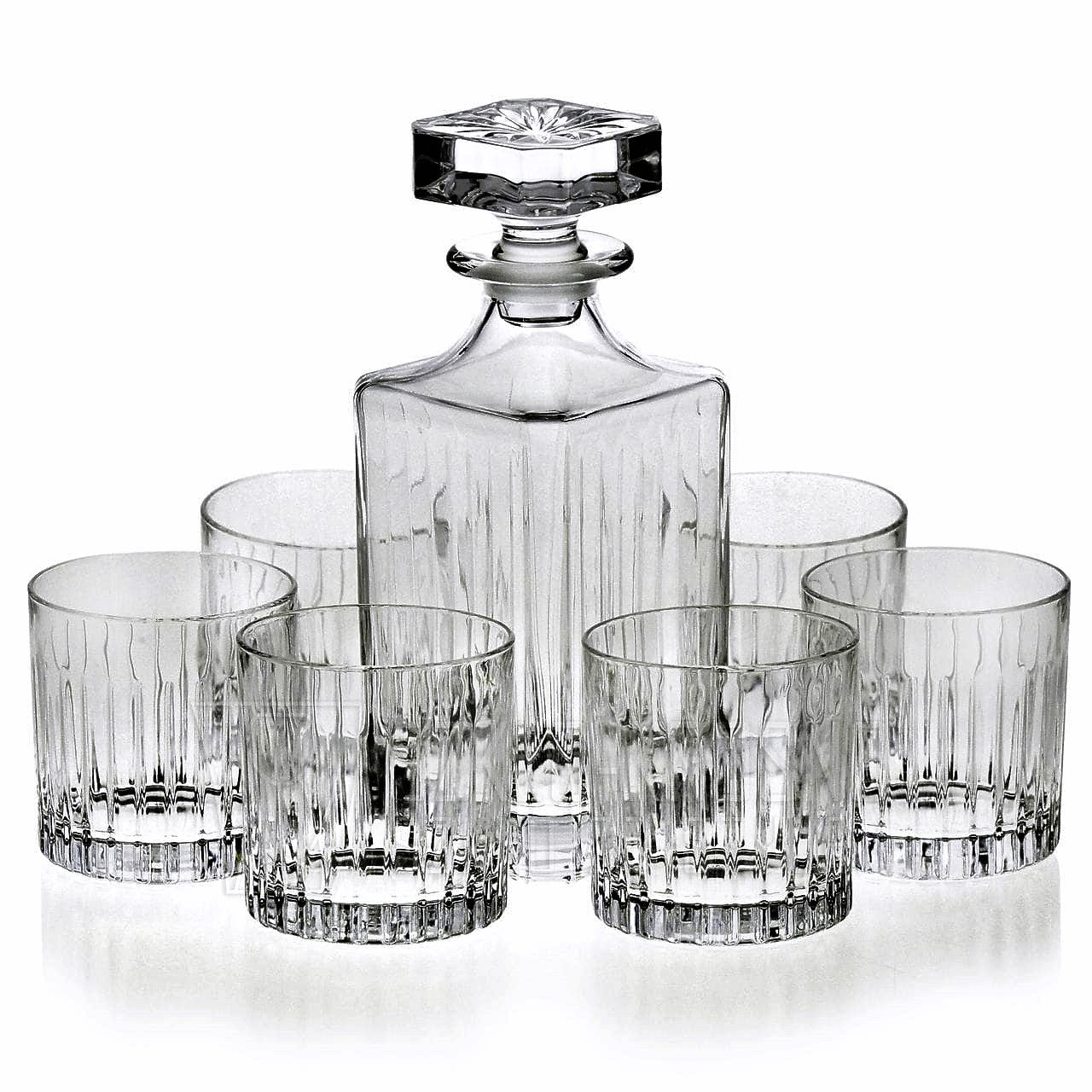 RCR Timeless Whiskey 7 piece set Decanter + 6 Tumblers