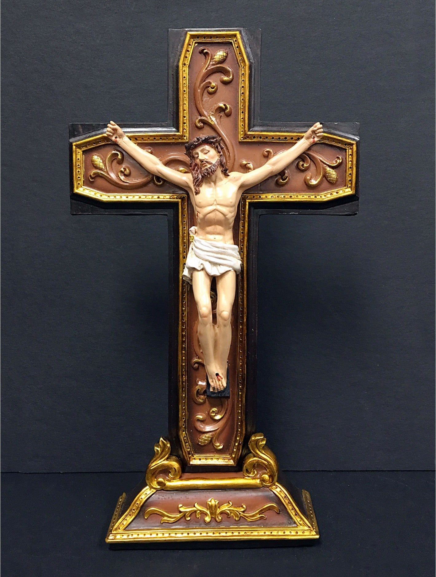 Crucifix Jesus On Cross 12"tall X 6.7"wide X 2"deep