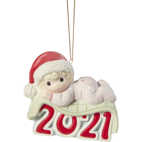 Precious Moments Baby First Christmas Girl 2021 Ornament porcelain - Royal Gift