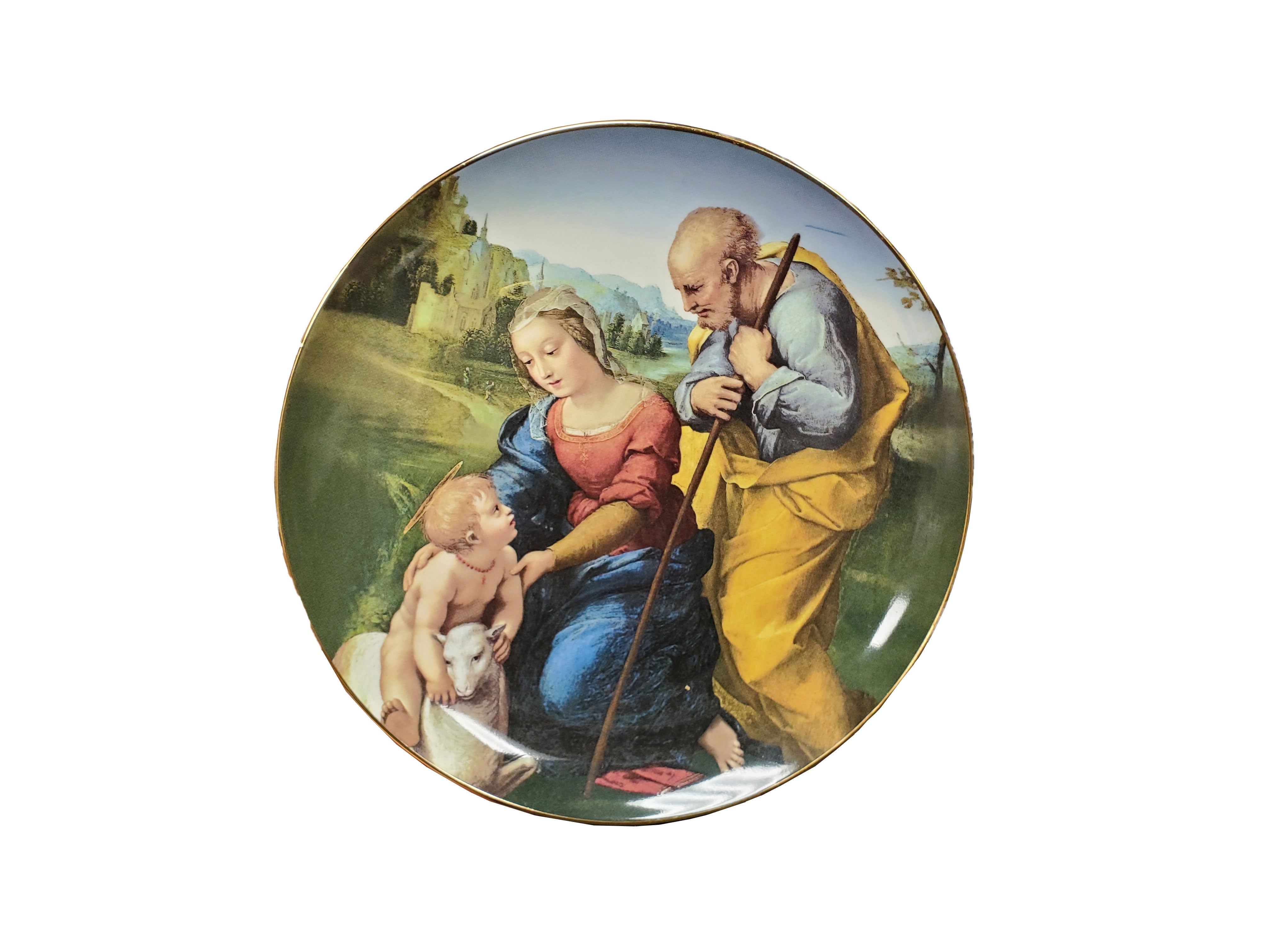 Victorian Decorative Holy Family Plate 8" Bone China - Royal Gift