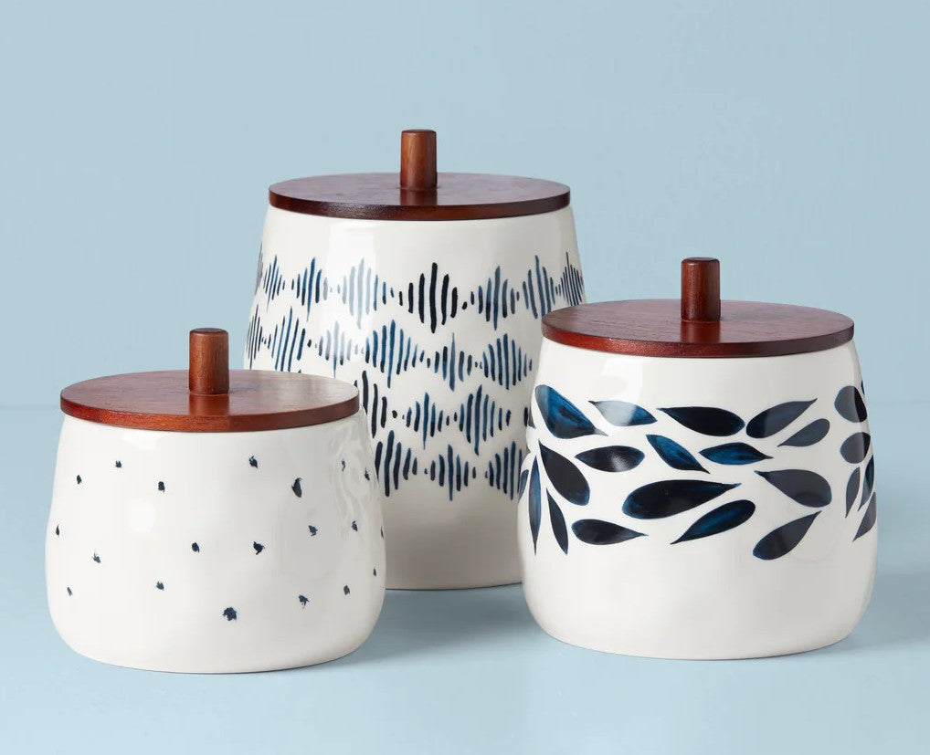 Lenox Blue Bay Canisters set of 3 - Royal Gift