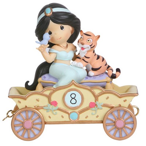 Precious Moments Disney Birthday Parade age 8 Jasmine, 'Eight is Great' resin figurine - Royal Gift