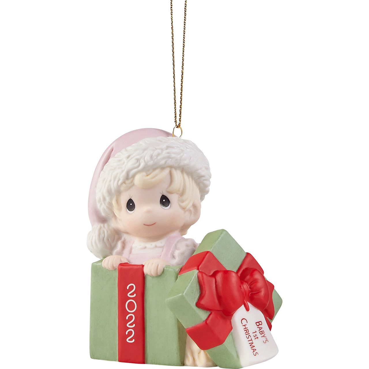 Precious Moments 2022 Baby First Christmas Girl Ornament - Royal Gift