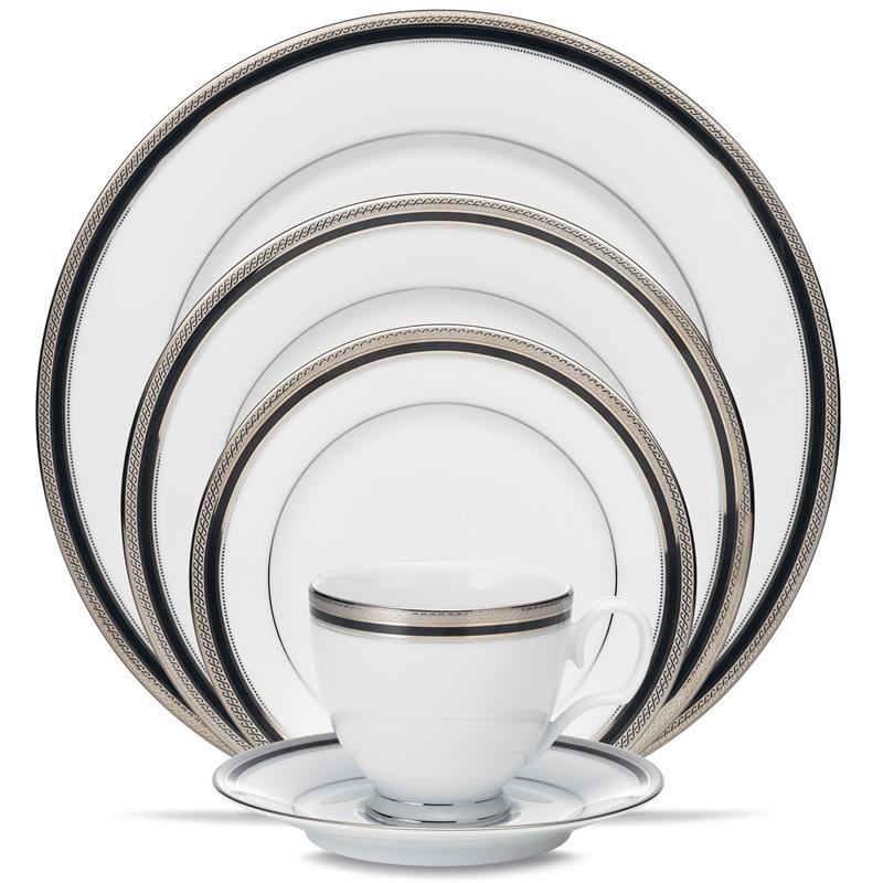 Noritake Austin Platinum 50-Piece Dinnerware Set, Service for 8 - Royal Gift