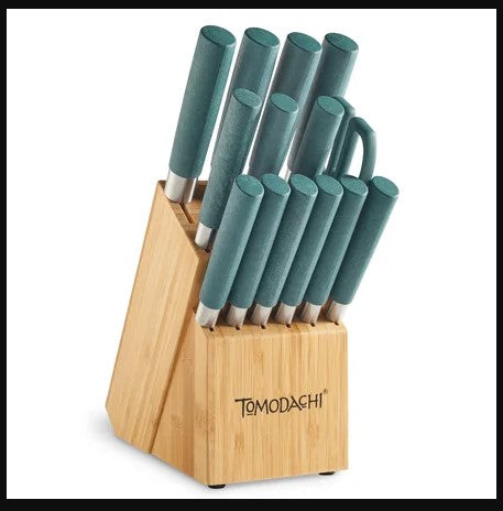 Hampton Forge Tomodachi Haruto - 15 Piece Block Knife Set, - Royal Gift