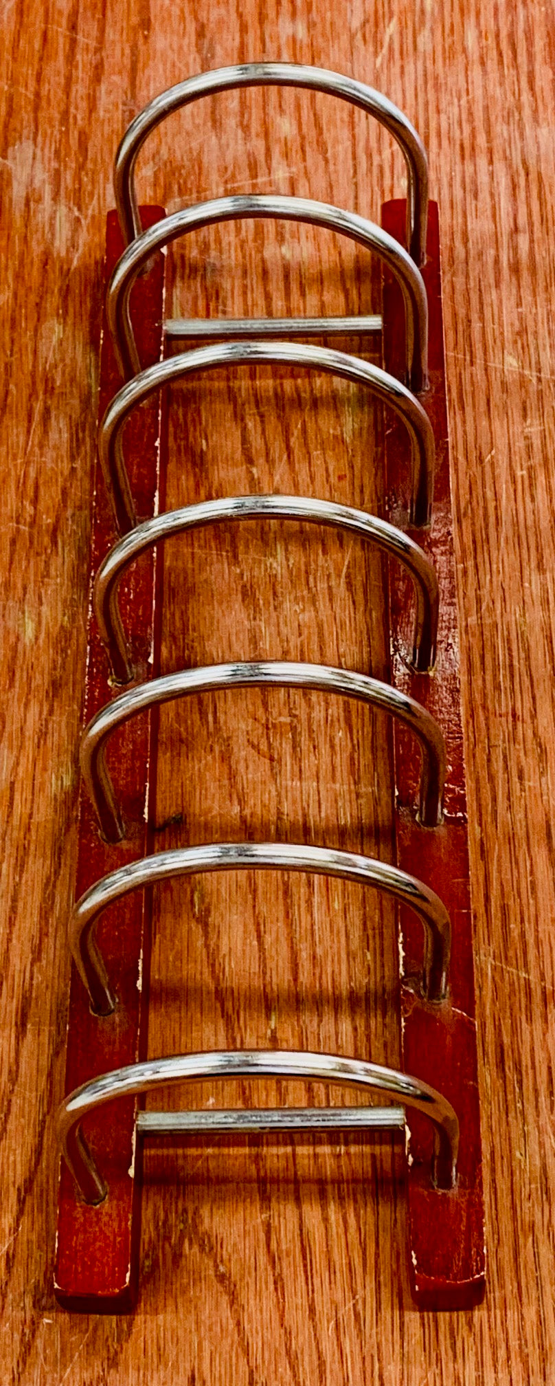 Plate Rack Metal & Wood Holds 6 Plates