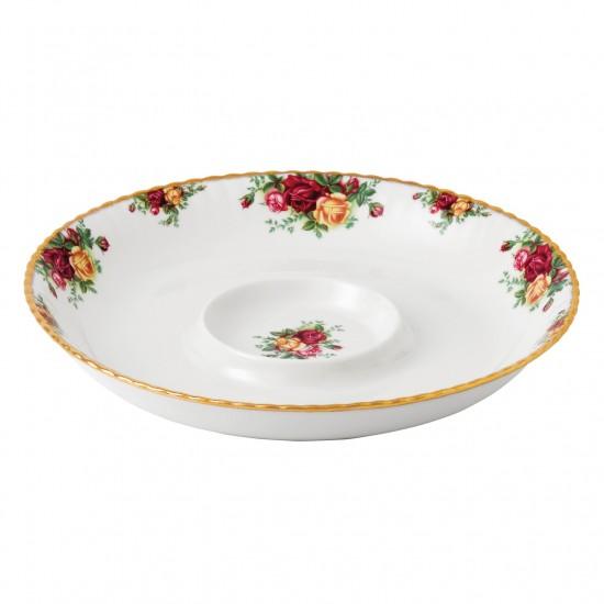 Royal Albert Old Country Roses Chips and Dip Platter - Royal Gift