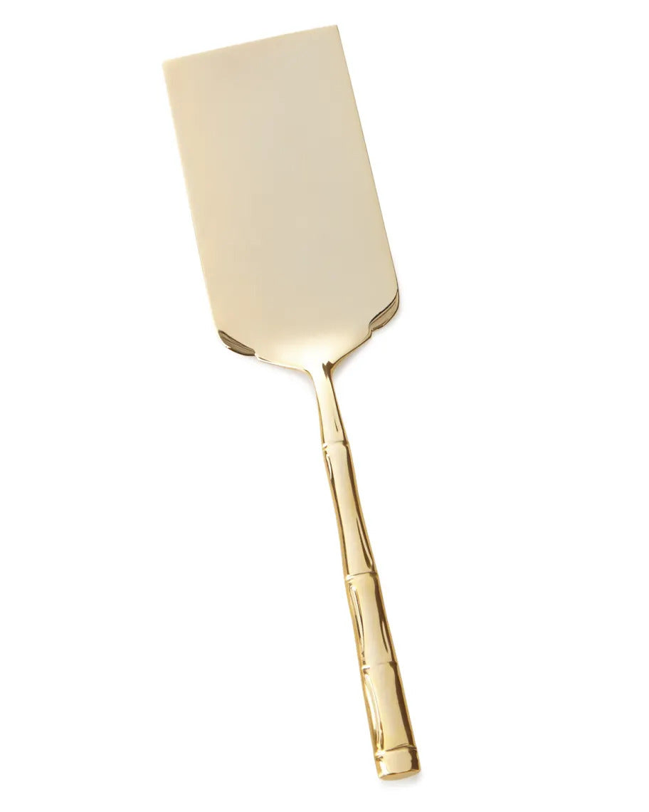 Wallace Flat Server Bamboo Gold Plated 18/10 Stainless Steel - Royal Gift