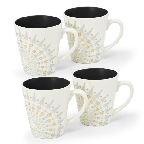 Noritake Porcelain Mugs - Set of 4 , Colorwave collection - Royal Gift