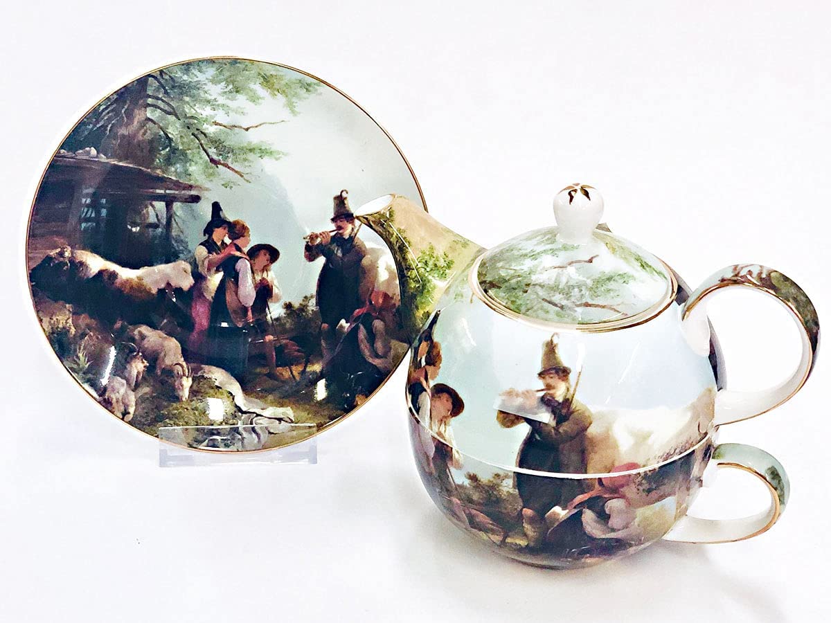 Tea 4 One Victorian Tea Set 3-Piece by Friedrich Gauermann - Royal Gift