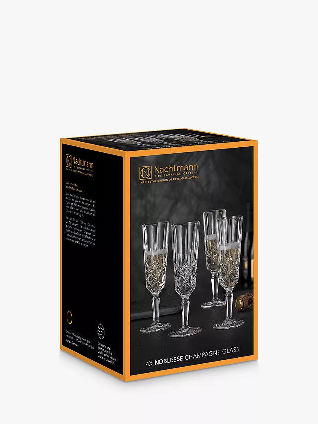 Nachtmann Noblesse crystal flutes, Set of 4 - Royal Gift