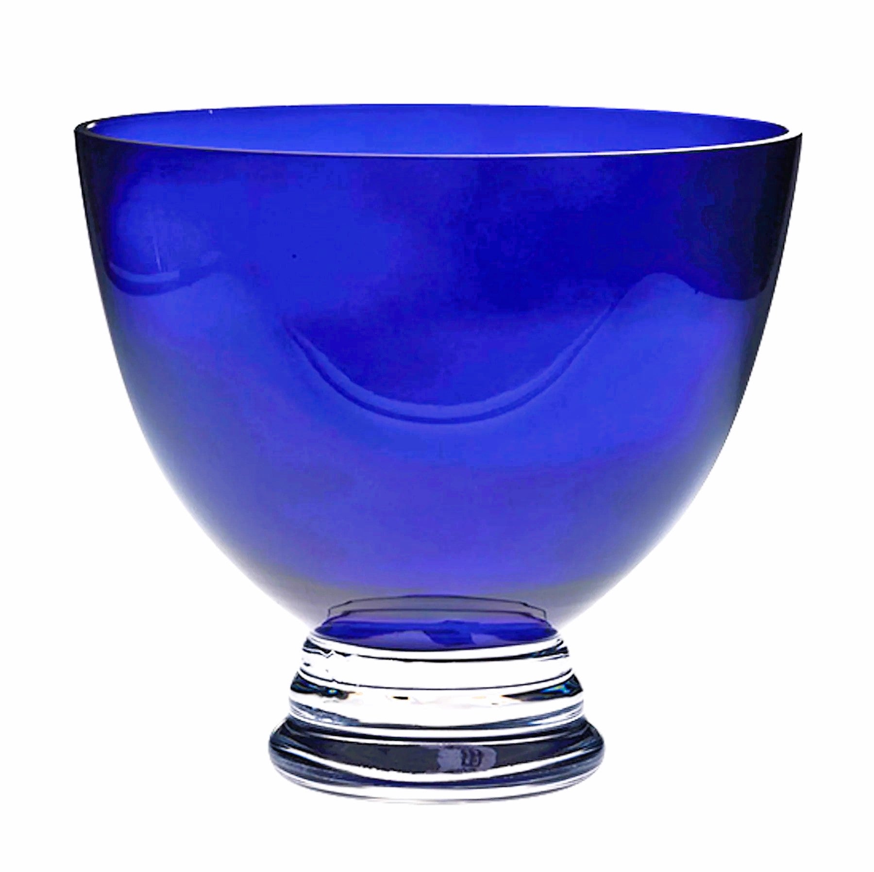 Cobalt Crystal Bowl 9.25"diameter X 8.5"high Barski Crystal collection