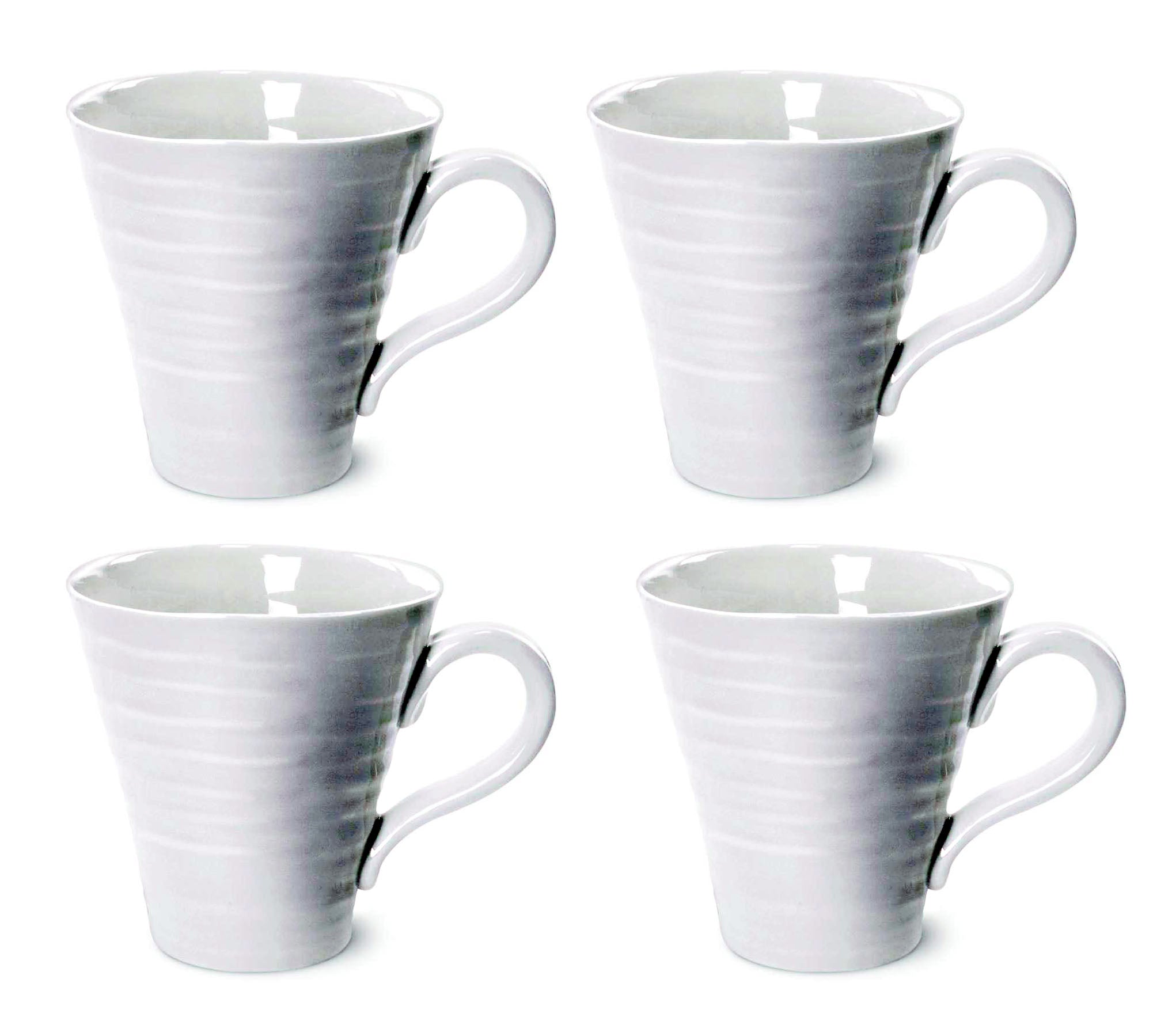 Portmeirion Sophie Conran White 4 Mugs - Royal Gift
