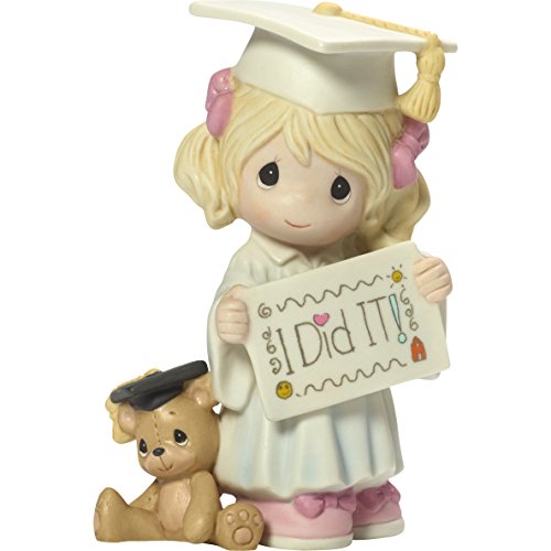 Precious Moments "I Did It" Graduation Girl with Teddy Bear Porcelain Collectible Figurine 173014 - Royal Gift
