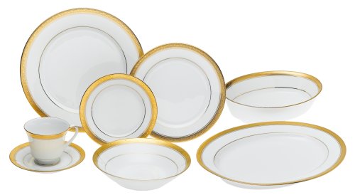 Noritake Crestwood Gold 50 piece set, service for 8 - Royal Gift