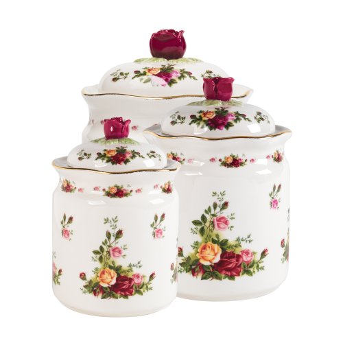 Royal Albert Old Country Roses Canisters, Set of 3 - Royal Gift