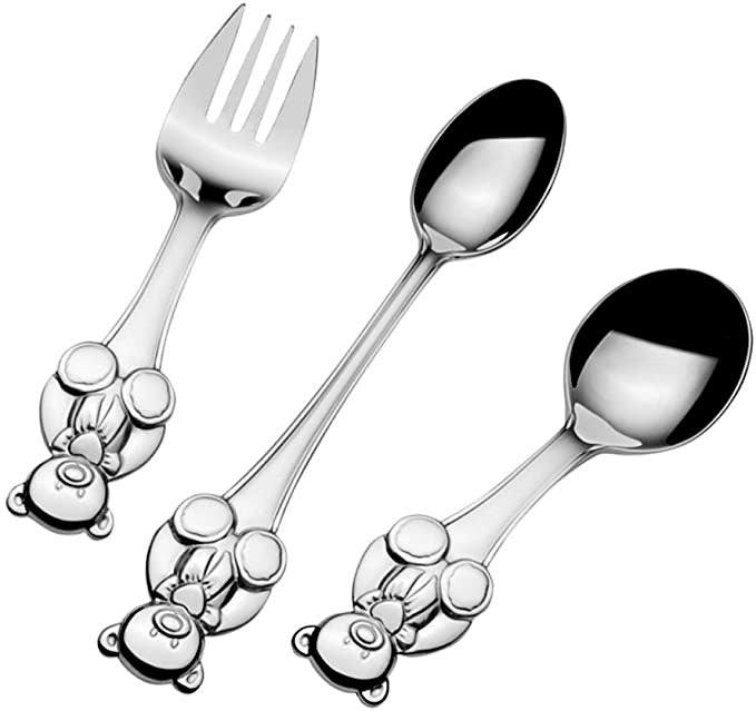 Baby Feeding Spoon Set 3 piece Theodore from Mikasa 18/10 Stainless Steel - Royal Gift